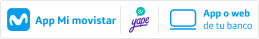App Mi Movistar / Yape / App o Web de tu banco