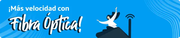 más velocidad con fibra óptica
