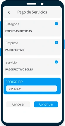 Ingresa el CIP y sigue los pasos