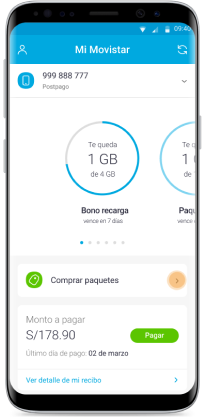 Presiona “Comprar Paquetes” en la sección Resumen