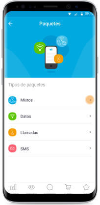 Elige el tipo de paquete que necesites