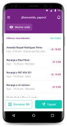 Yape - Recarga Paso 1