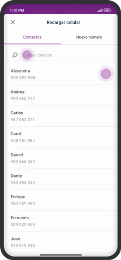 recarga yape paso 4