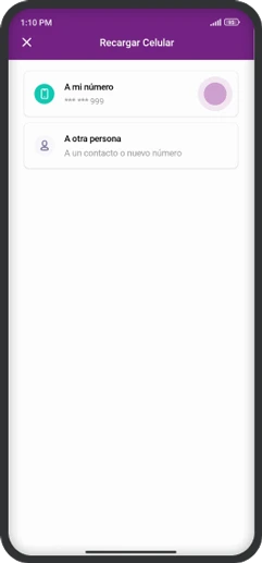 recarga yape paso 3