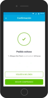 ¡Listo! En 48 horas podrás disfrutar de tu nuevo bloque 